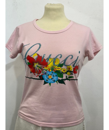 Gucci tshirt in cotone rosa...