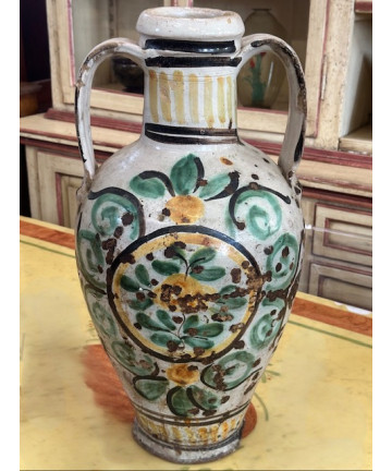 Anfora quartara in maiolica...