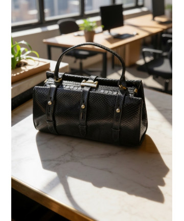 Borsa bauletto in rettile...