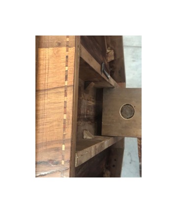 tavolino Sorrentino in legno intarsiato ottagonale