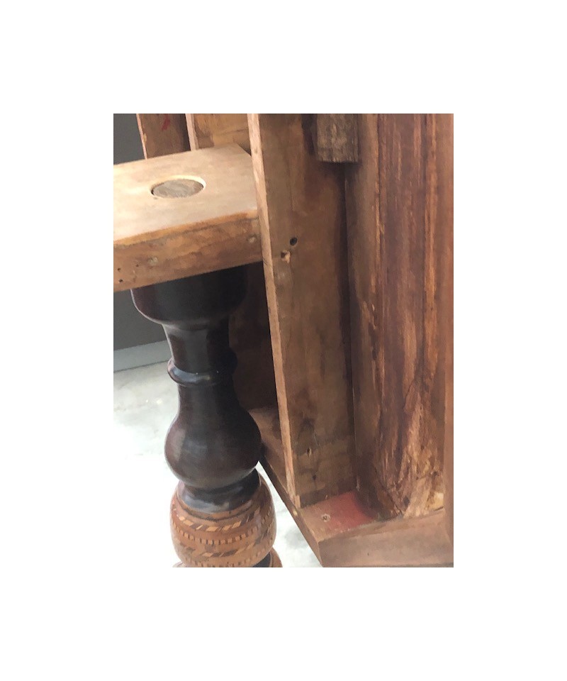 tavolino Sorrentino in legno intarsiato ottagonale