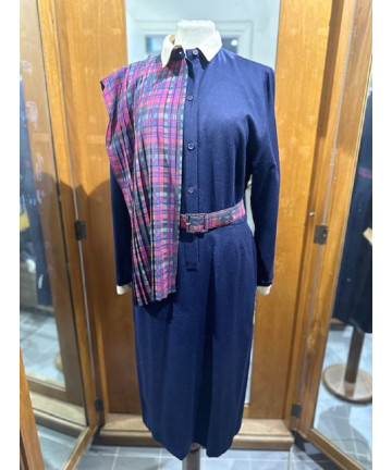 Abito sartoriale in lana blu