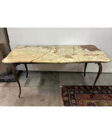 tavolino base ottone e...