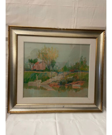 Quadro olio su tavola "La...