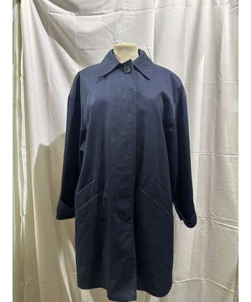 Trench in cotone color blu...