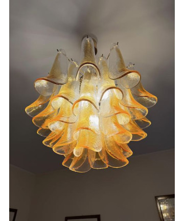 Lampadario in vetro di...