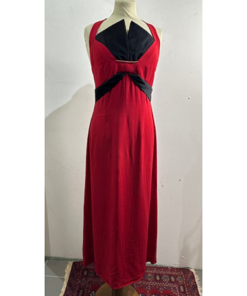 Abito lungo rosso con...