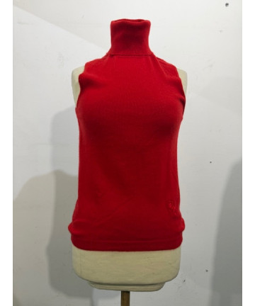 Maglia smanicata cashmere...