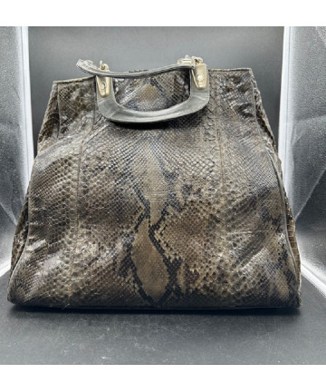 Borsa in rettile colore grigio